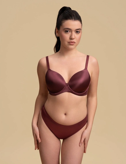 Бра з чашкою Memory foam 348CP марсала 