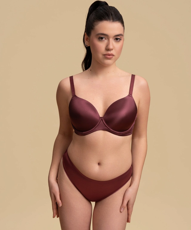 Бра з чашкою Memory foam 348CP марсала 