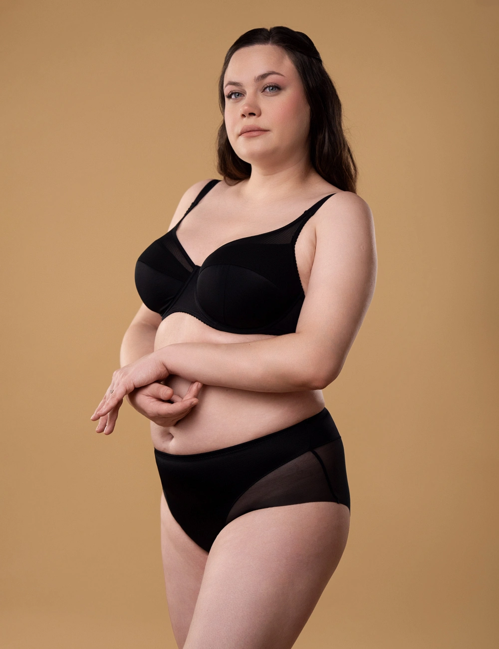 Бра з напівдубльованою чашкою 116SC чорний - 1