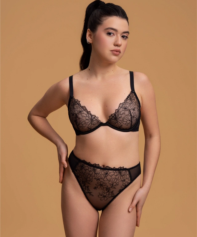 Бра з м'якою чашкою 064SR чорний