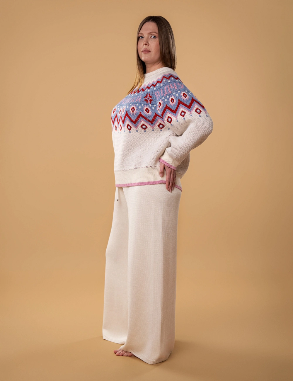 Светр 072VD молочний - 1