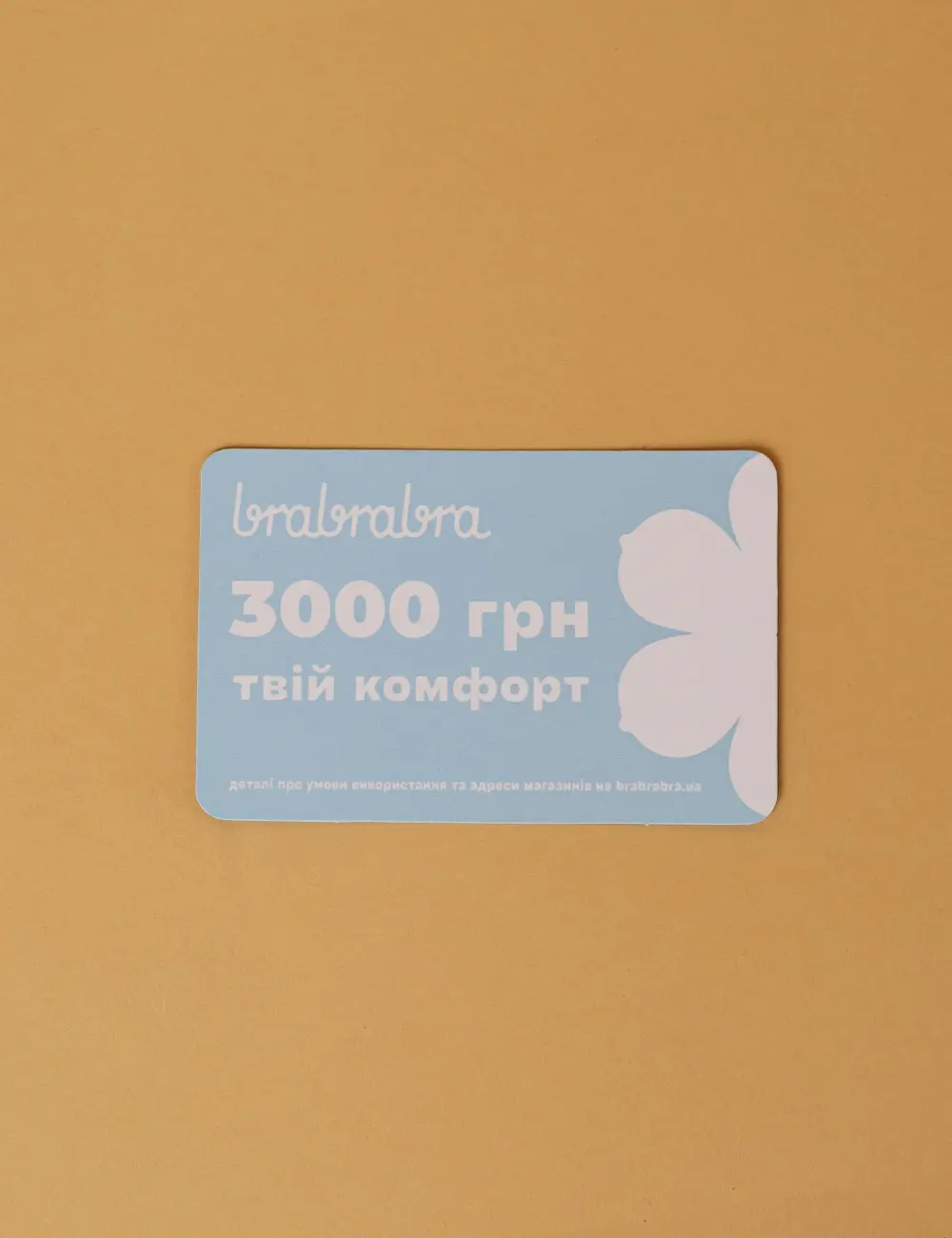 Подарунковий сертифікат brabrabra на 3000 гривень