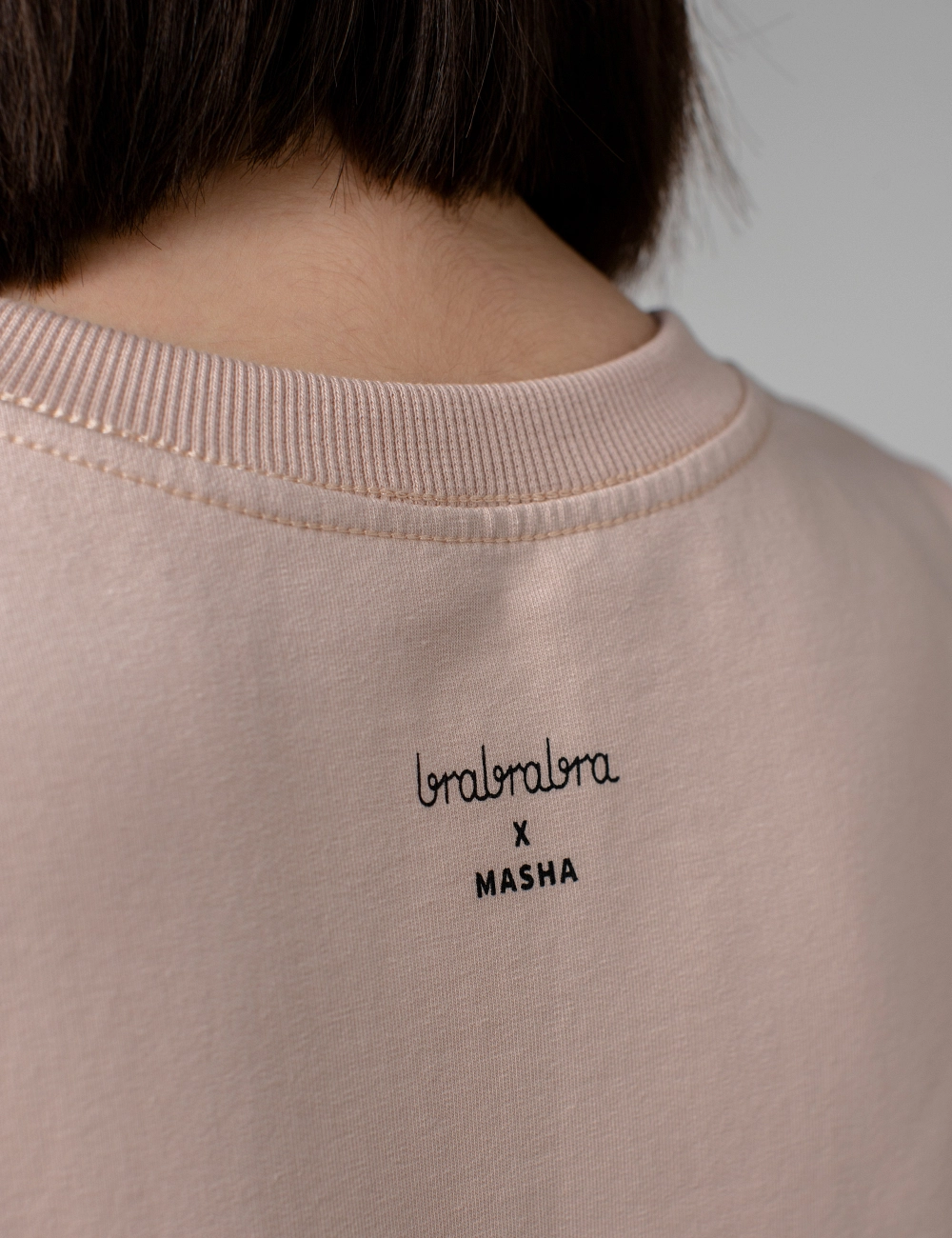 Сукня-футболка «Дякую» brabrabra x MASHA пудра