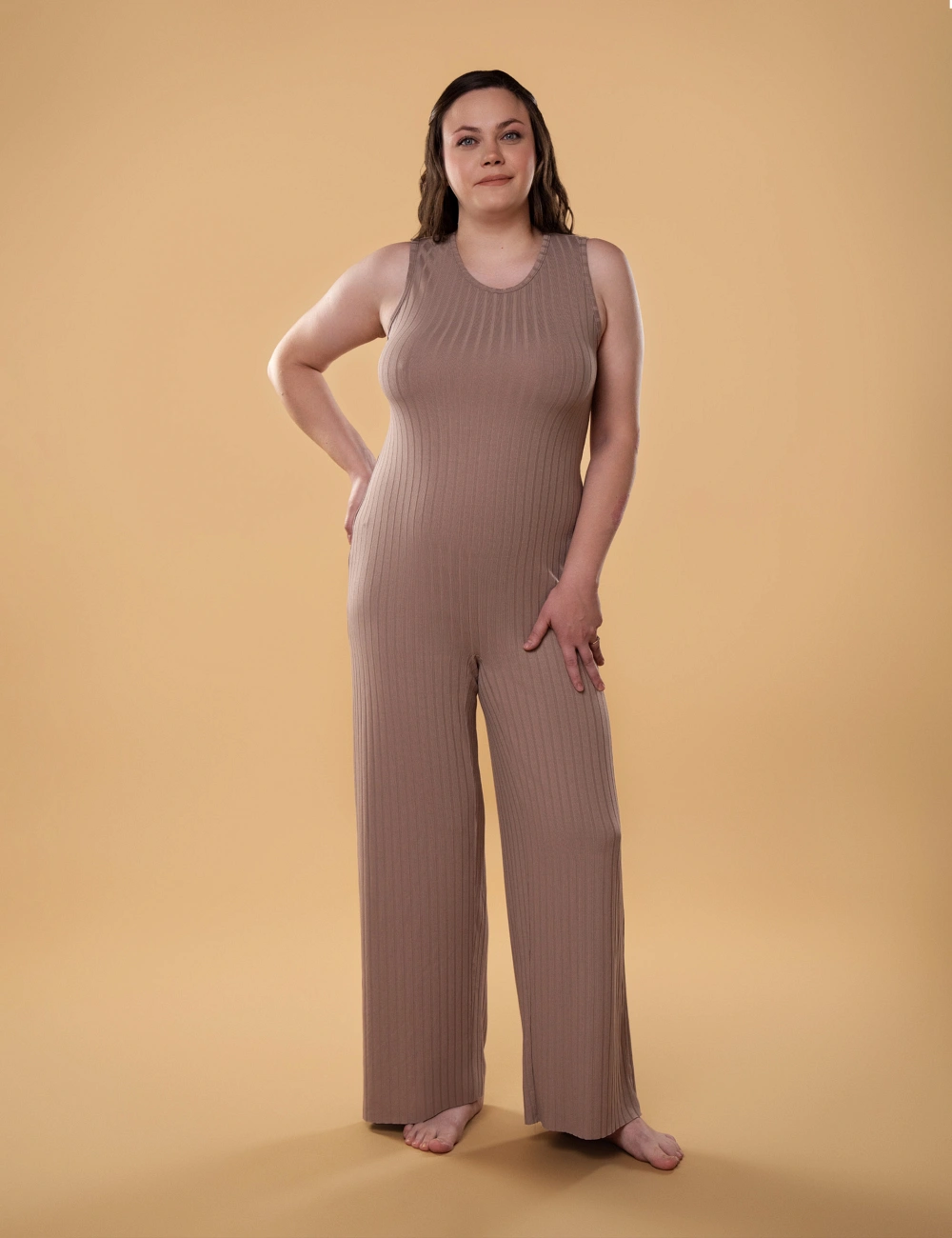 Комбінезон трикотажний 608RW мокко