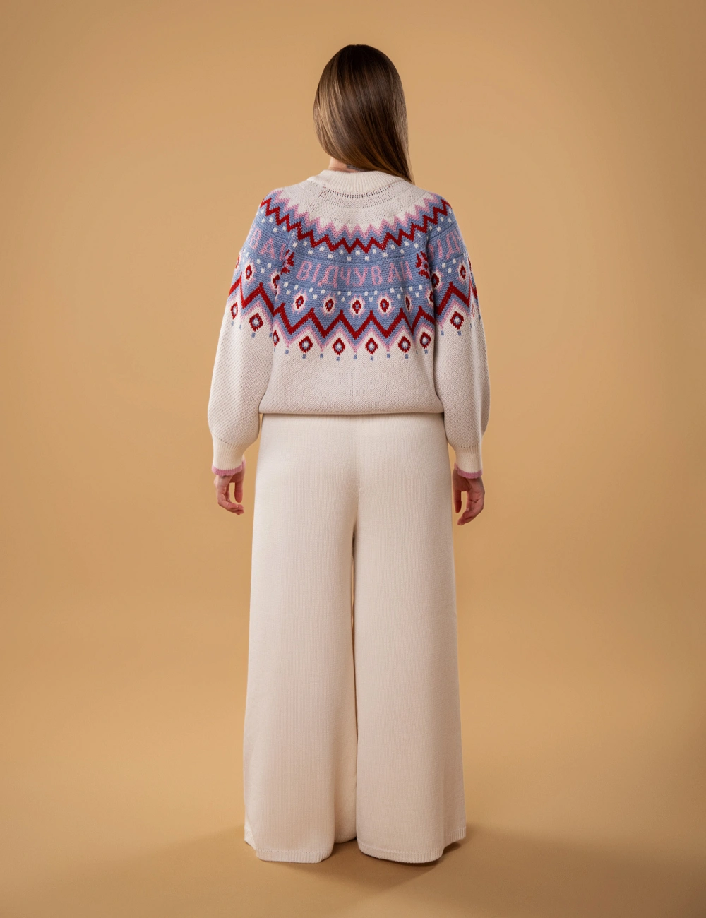 Светр 072VD молочний - 2