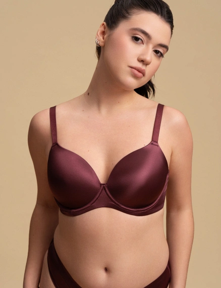 Бра з чашкою Memory foam 348CP марсала  - Фото 2