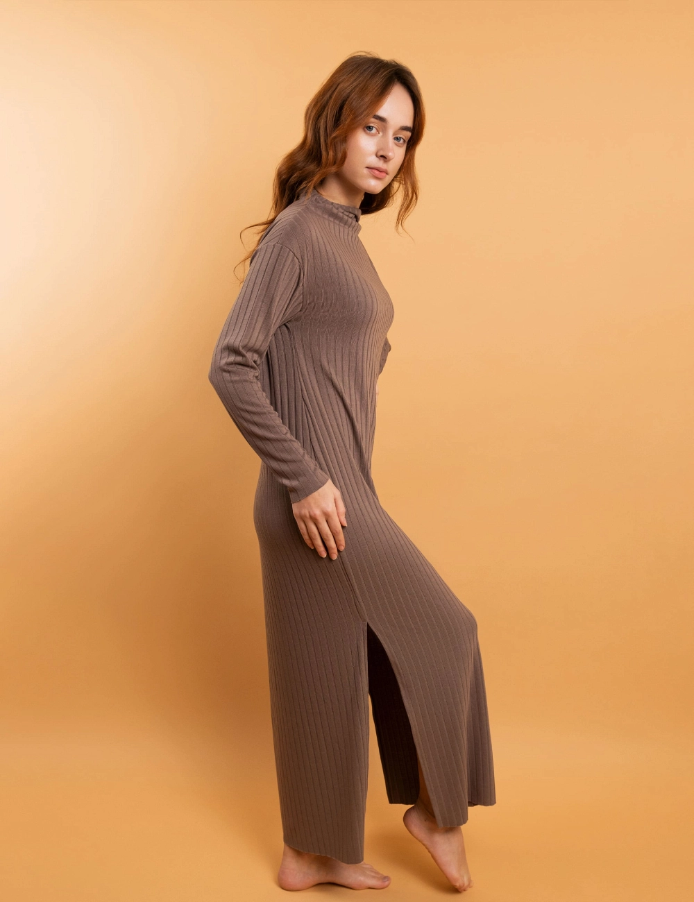 Сукня трикотажна 611RW шоколад