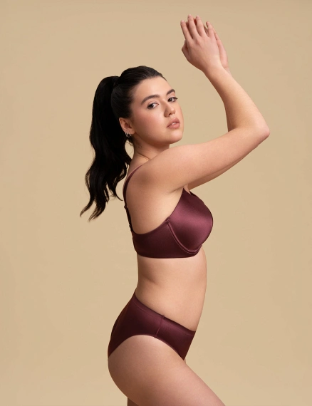 Бра з чашкою Memory foam 348CP марсала  - Фото 1