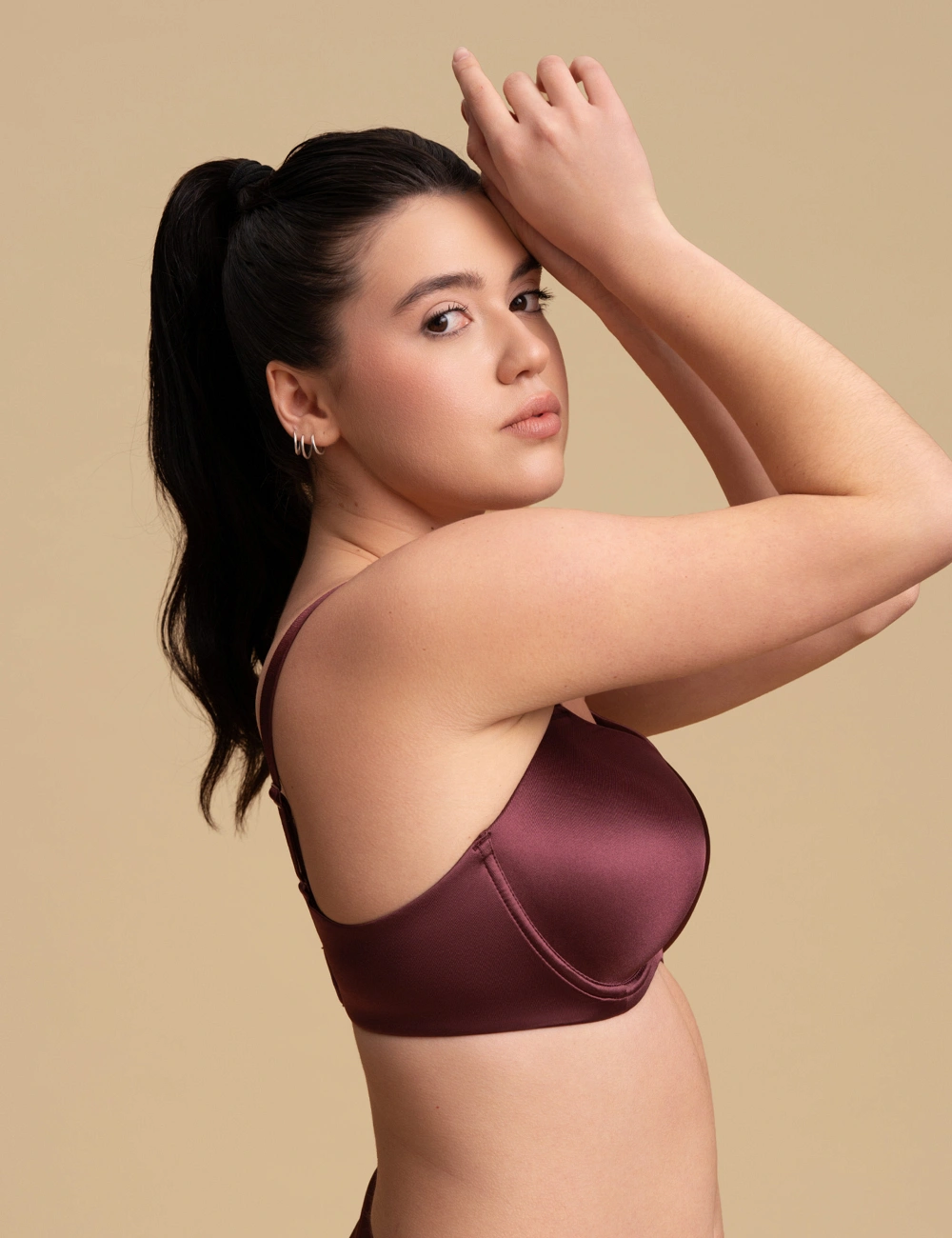 Бра з чашкою Memory foam 348CP марсала  - 3