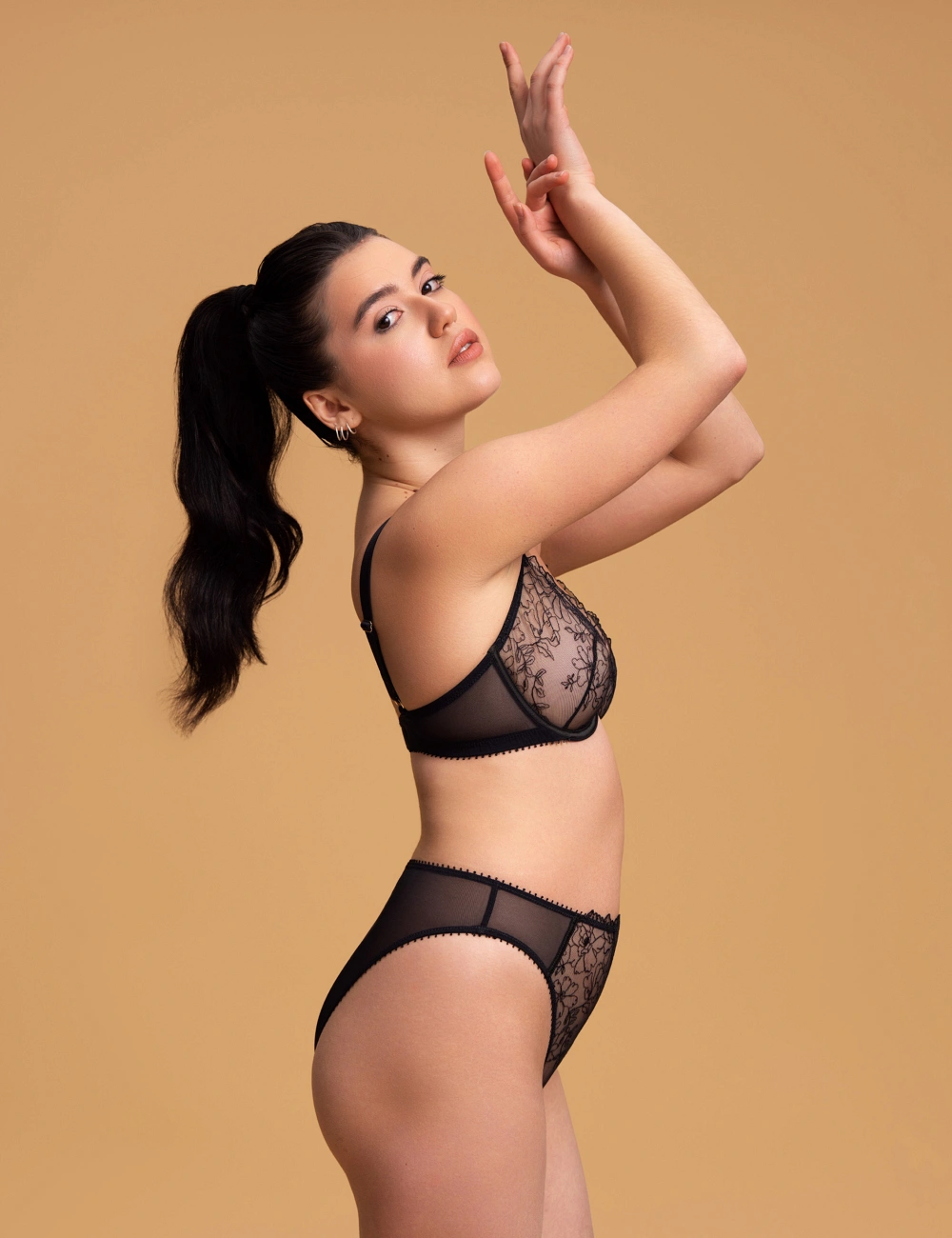 Труси сліпи високі 021SR чорні - 1