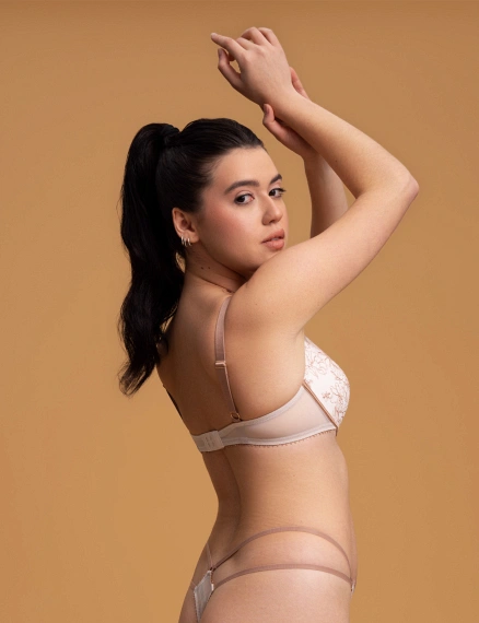 Труси стрінги 002SR мигдаль - Фото 2