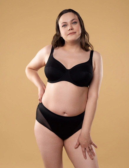 Бра з напівдубльованою чашкою 116SC чорний