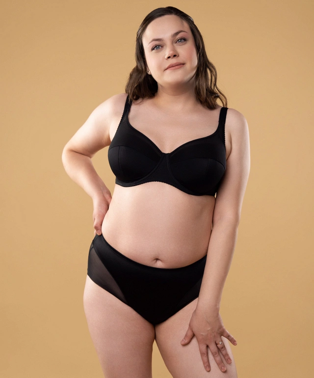 Бра з напівдубльованою чашкою 116SC чорний