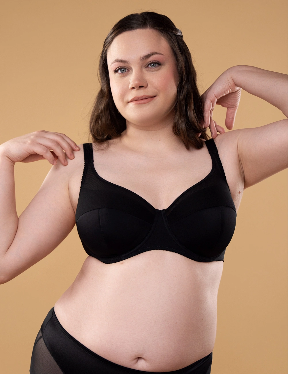 Бра з напівдубльованою чашкою 116SC чорний - 3