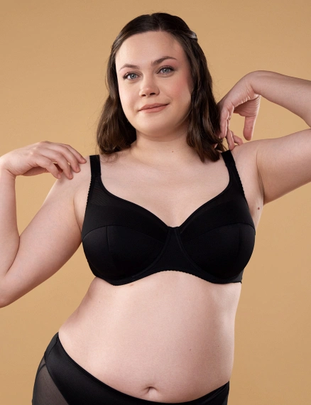 Бра з напівдубльованою чашкою 116SC чорний - Фото 3