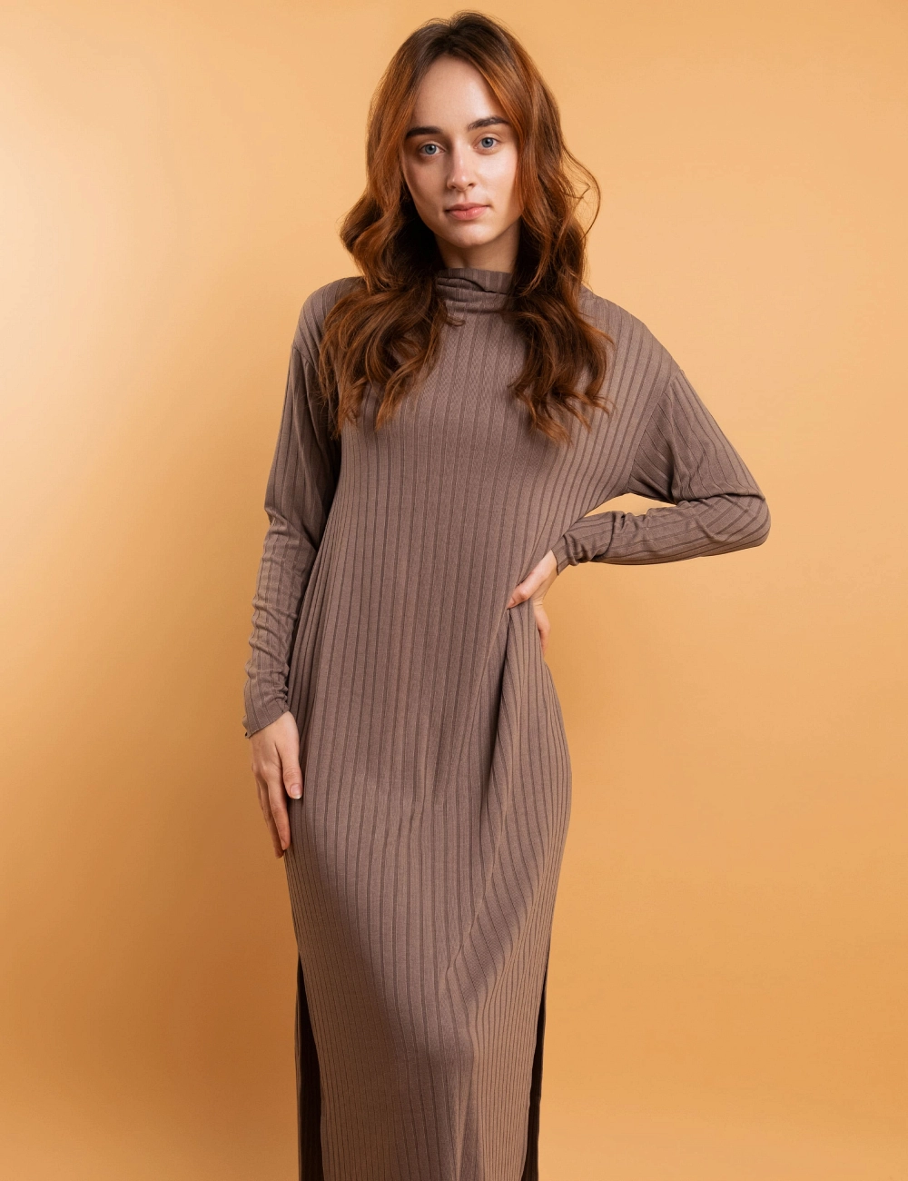Сукня трикотажна 611RW шоколад